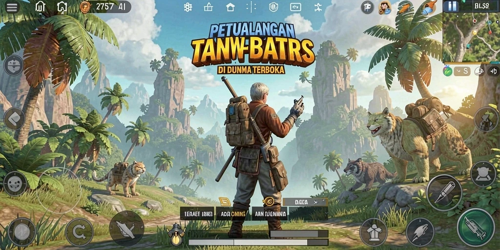 Screenshot utama 2757 menampilkan aksi penuh warna dalam dunia terbuka.