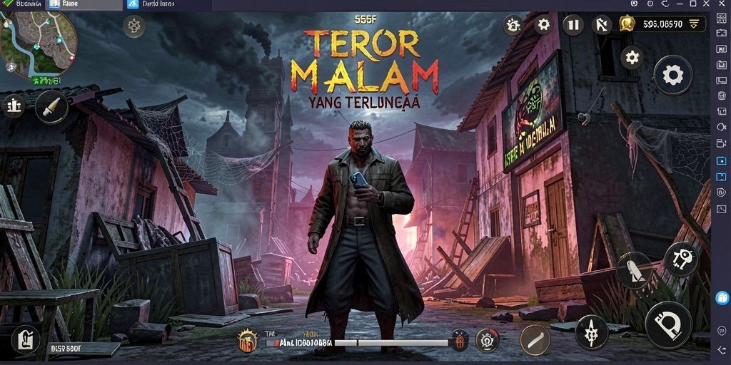 Tangkapan layar menampilkan momen menakutkan dari gameplay 555F.