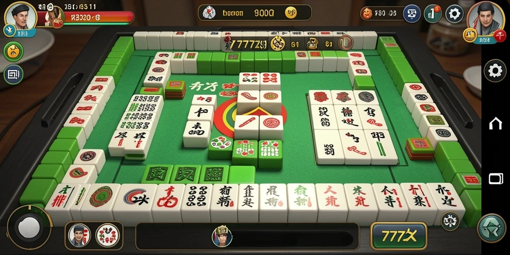 Screenshot gameplay 777ZX, menampilkan pemain yang asyik bermain Mahjong.