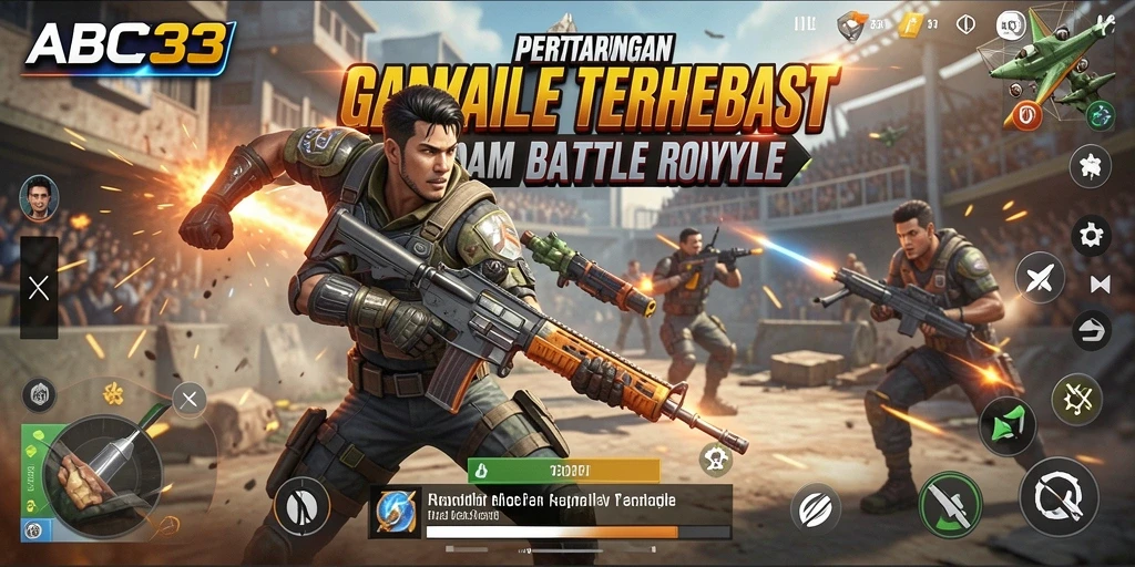 Tampilan gameplay seru dalam ABC33 Battle Royale.