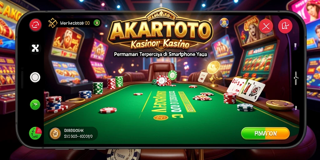 Screenshot gameplay AKARTOTO menunjukkan grafis dan pengalaman Kasino yang menarik.