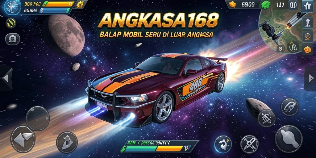 Tangkap aksi seru balapan mobil di luar angkasa dalam ANGKASA168.