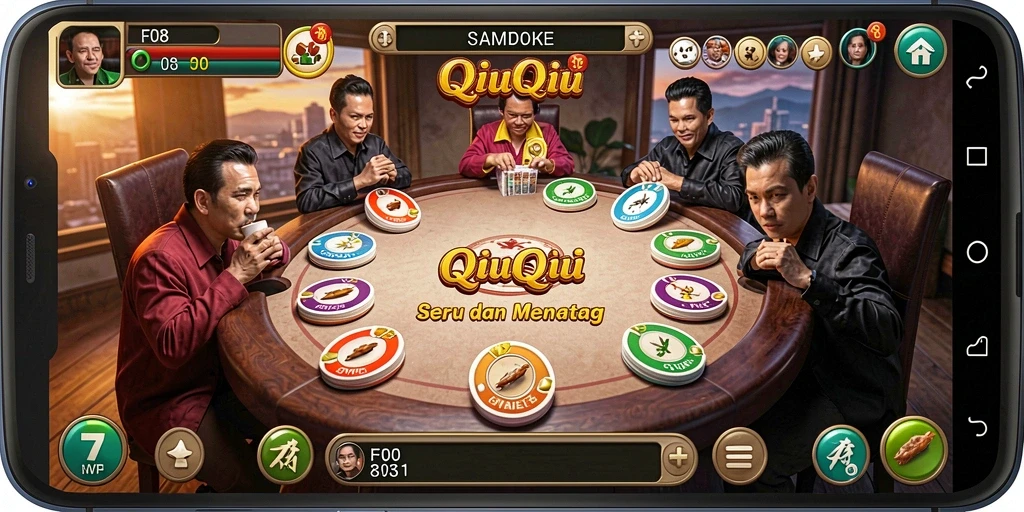 Screenshot utama F08 menampilkan gameplay QiuQiu yang seru.