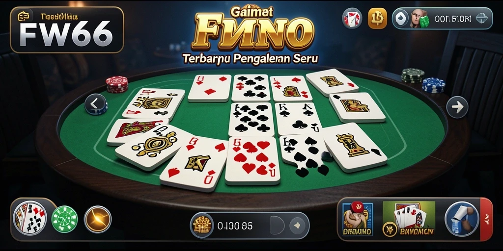 Tampilan gameplay seru di FW66 dengan suasana Domino yang menantang.