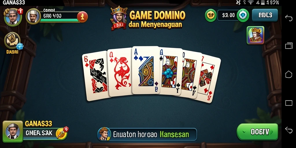 Tampilan gameplay seru dalam GANAS33 yang menggambarkan keseruan bermain Domino.