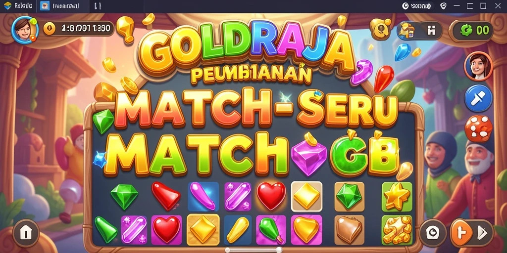 Tampilan gameplay <strong>GOLDRAJA</strong> yang penuh warna dan menantang.