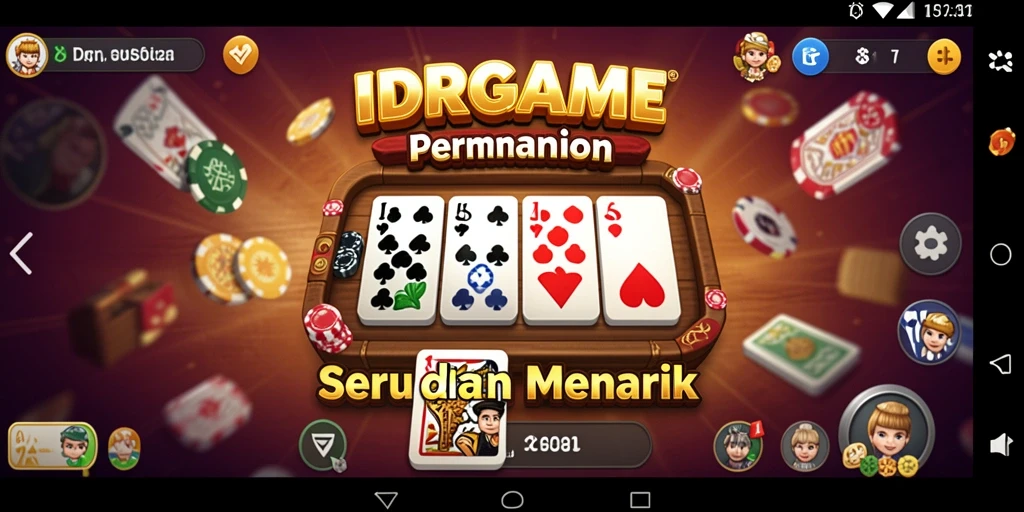 Tampilan gameplay seru dalam IDRGAME saat bermain domino.