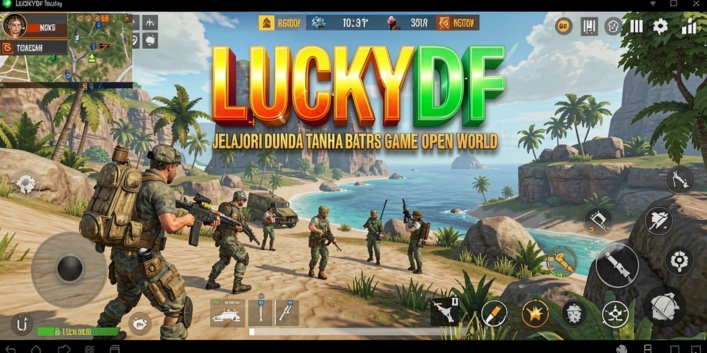 Gameplay <strong>LUCKYDF</strong> yang mendebarkan di dunia terbuka yang kaya.