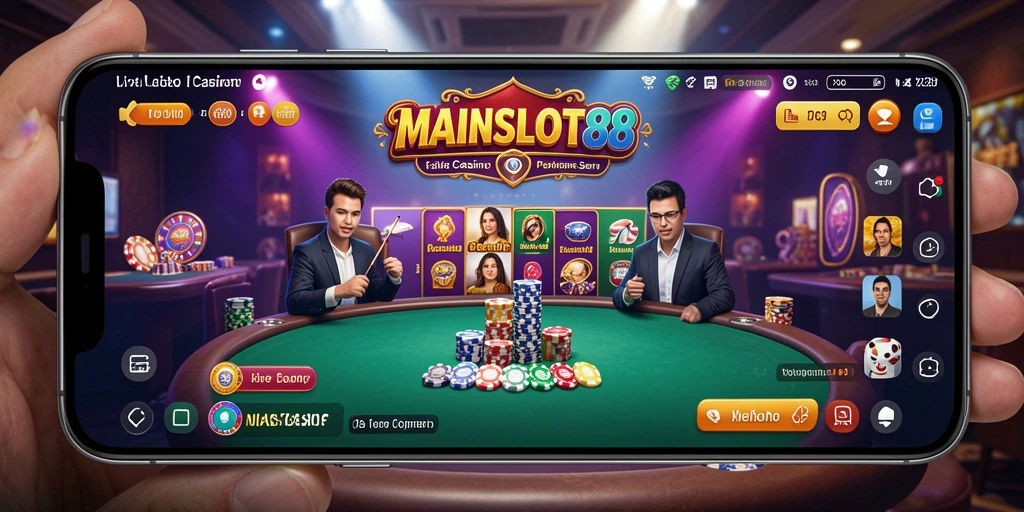 Tampilan gameplay Live Casino yang mendebarkan di MAINSLOT88.
