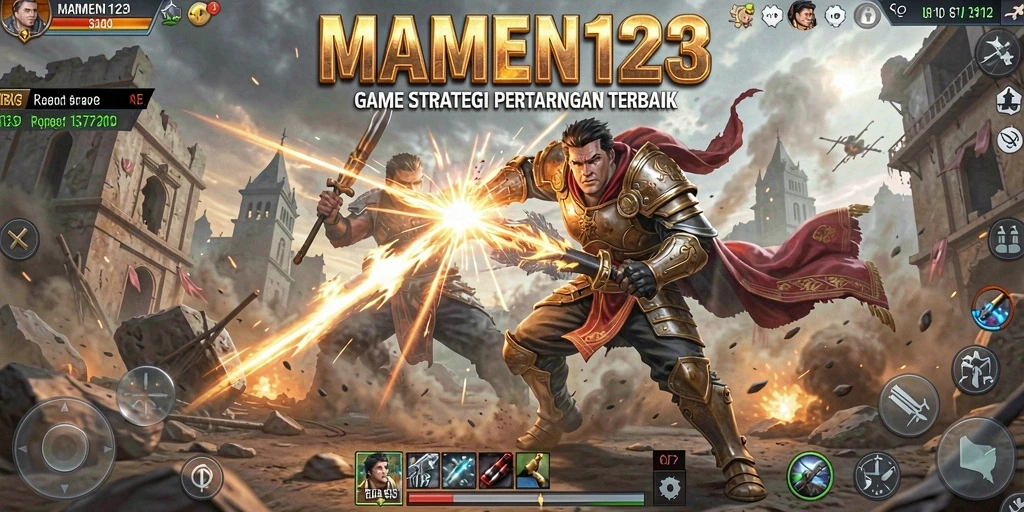 Tangkapan layar gameplay MAMEN123 menampilkan aksi strategi seru.