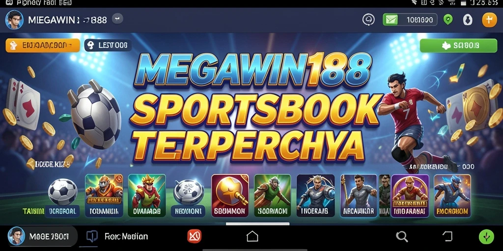 Screenshot MEGAWIN188 menampilkan antarmuka taruhan olahraga yang menarik.