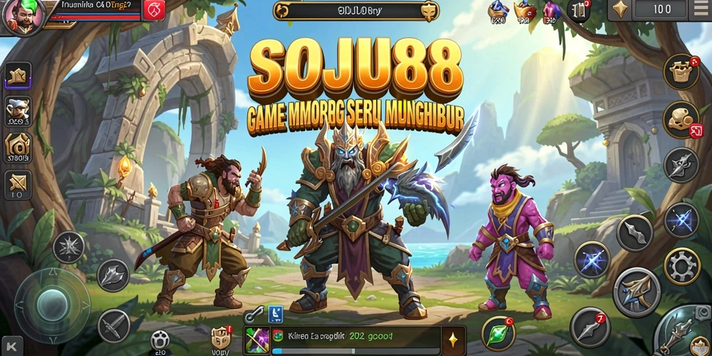 Screenshot SOJU88 menampilkan pertarungan seru dan karakter yang menarik.