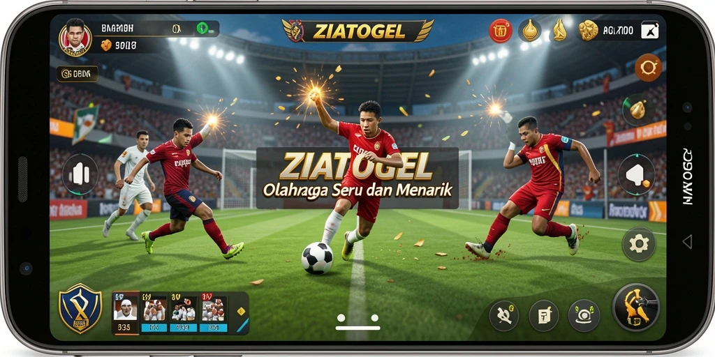 Tampilan gameplay ZIATOGEL yang menarik dalam pertandingan olahraga.